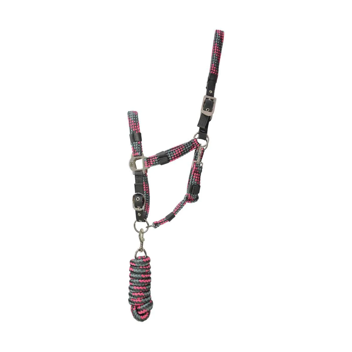 Hy Equestrian Multicolour Adjustable Head Collar with Rope