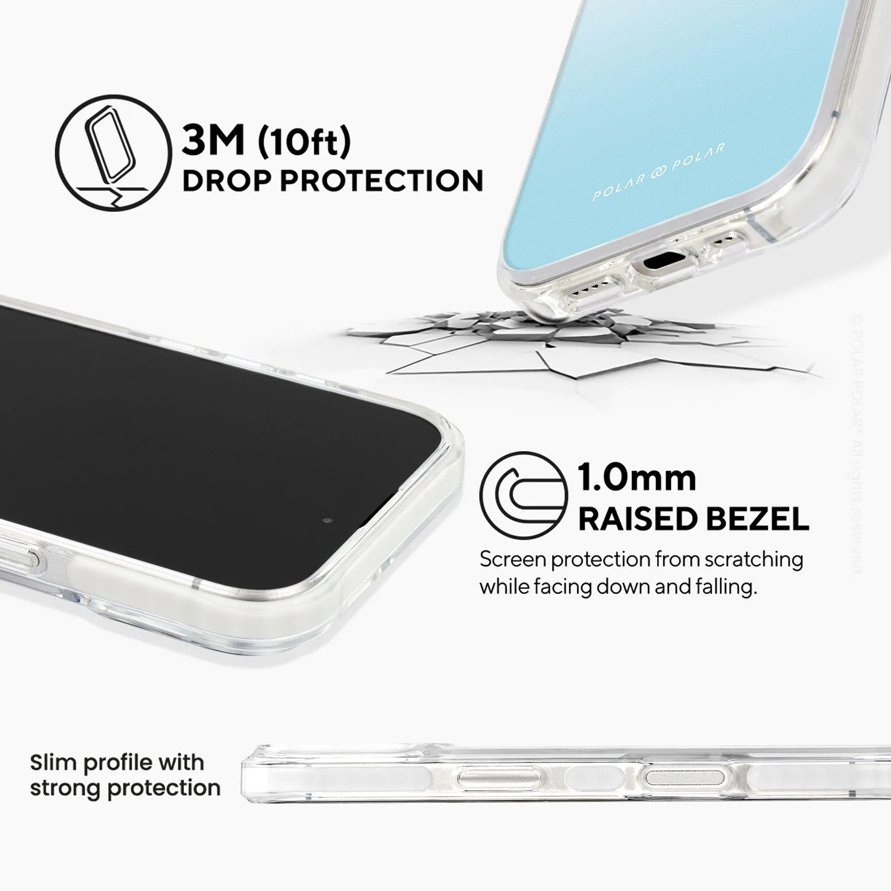Iceberg Pastel - iPhone 16 Plus Clear Bumper MagSafe Case