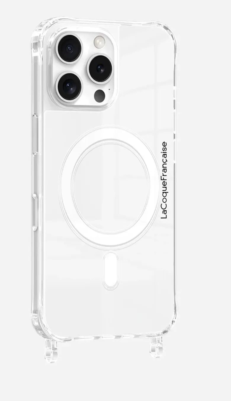 iPhone 16 Pro Max Anti-shock clear case with transparent silicone rings MAGSAFE
