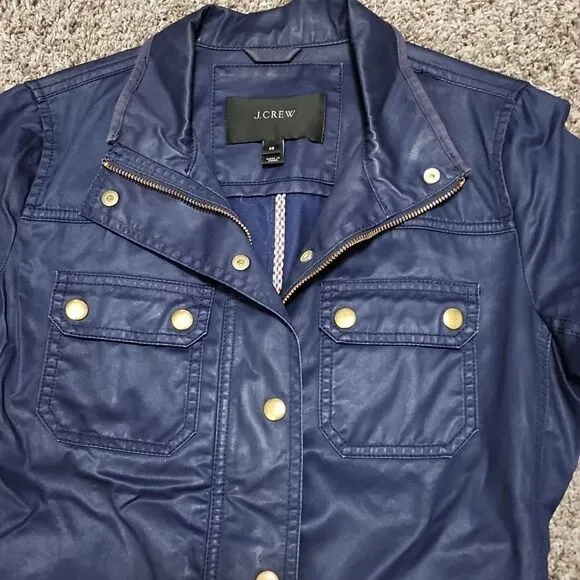 Jcrew J. Crew Downtown field utility jacket Fall Autumn XS navy