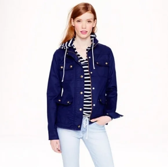 Jcrew J. Crew Downtown field utility jacket Fall Autumn XS navy
