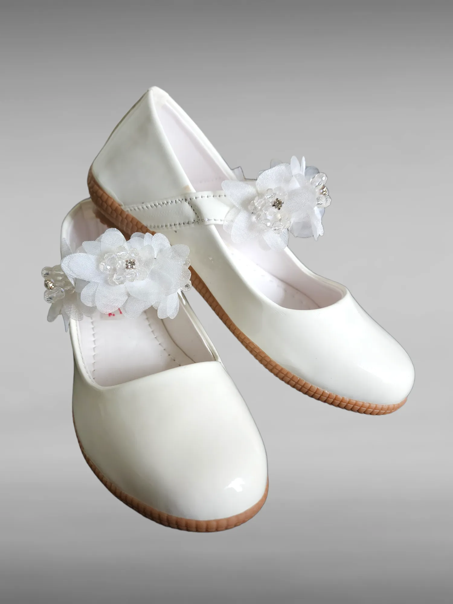 Kids White Daisy Shoes