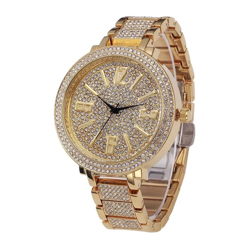 Large Dial Full Of Diamond Women's Watch