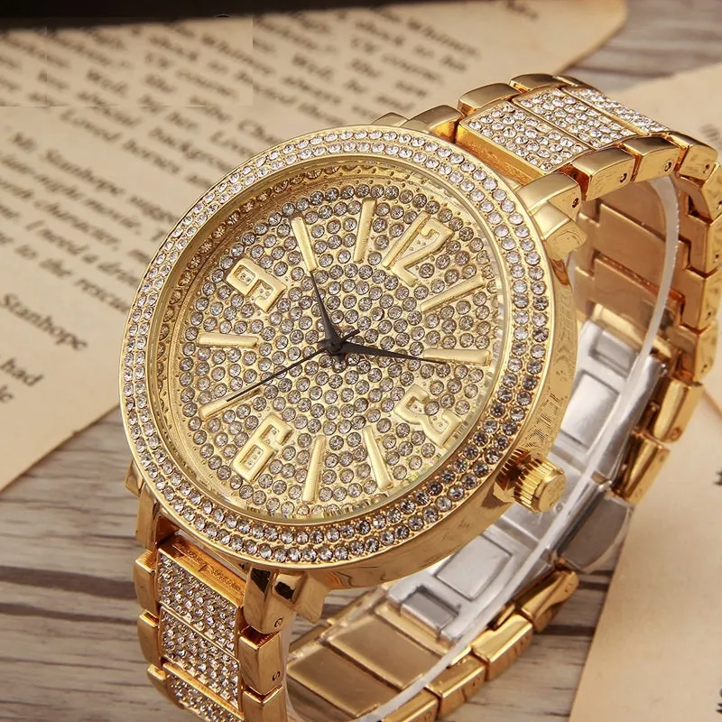 Large Dial Full Of Diamond Women's Watch