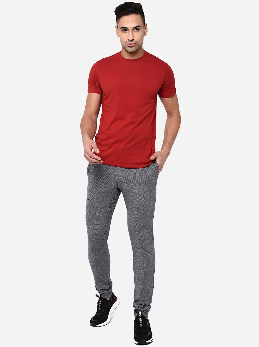 Light Grey Solid Regular Fit Track Pant | JadeBlue