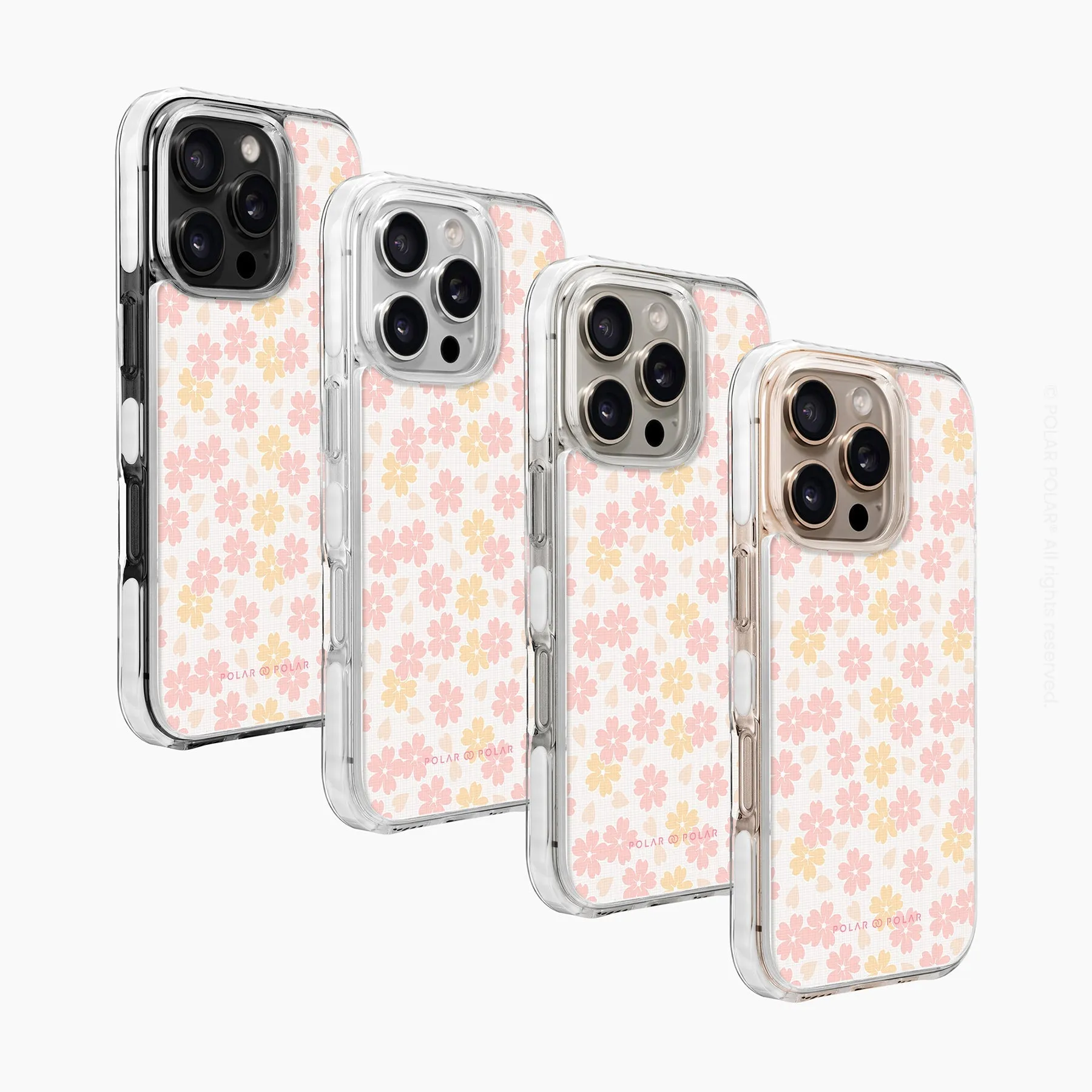 Light Pink Sakura - iPhone 16 Pro Clear Bumper MagSafe Case