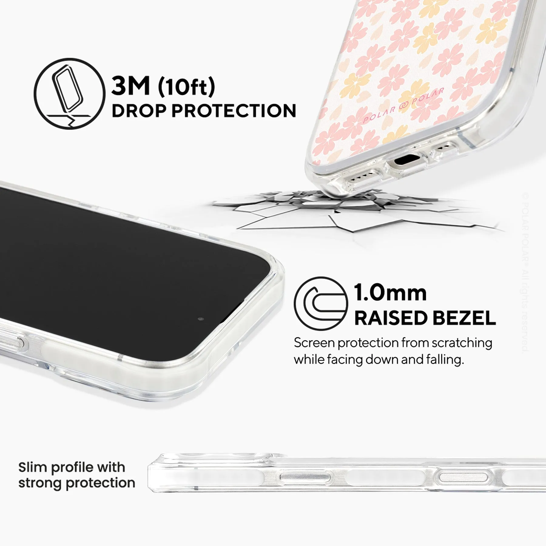 Light Pink Sakura - iPhone 16 Pro Clear Bumper MagSafe Case