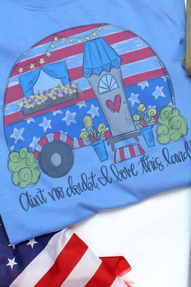Love This Land Patriotic Camper Performance T-Shirt