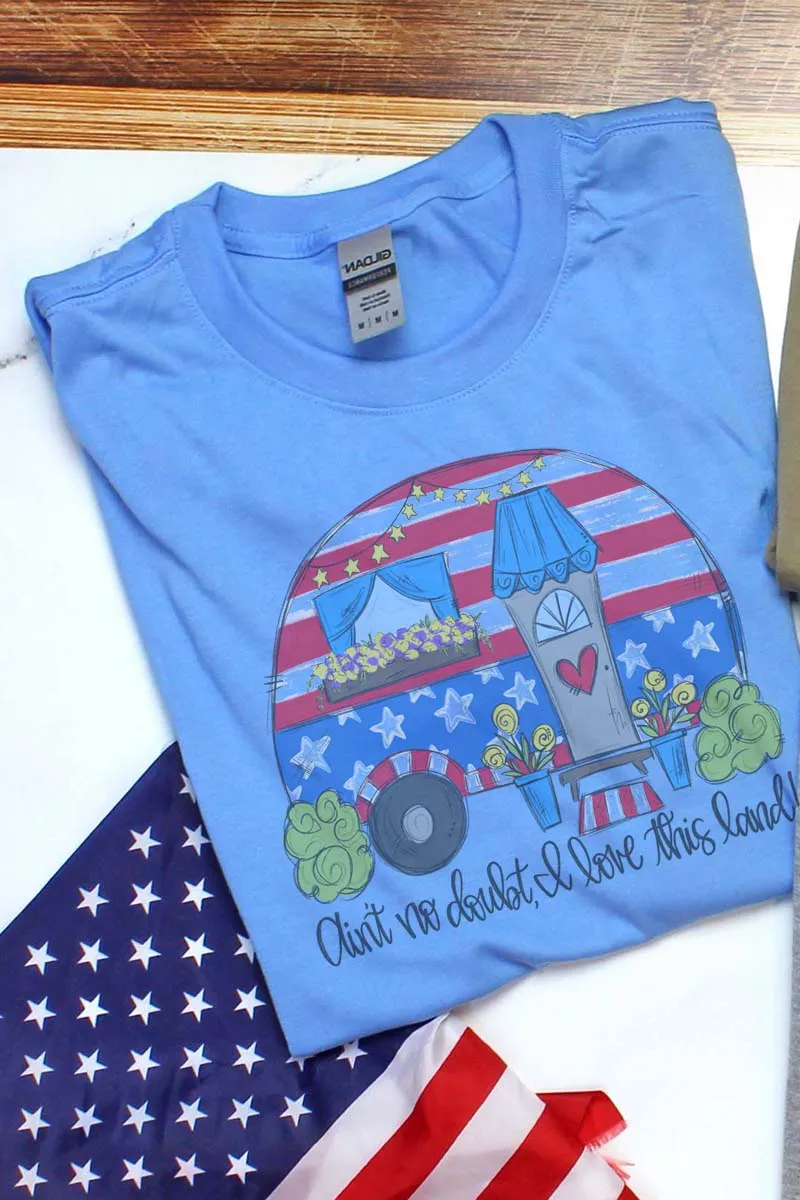 Love This Land Patriotic Camper Performance T-Shirt