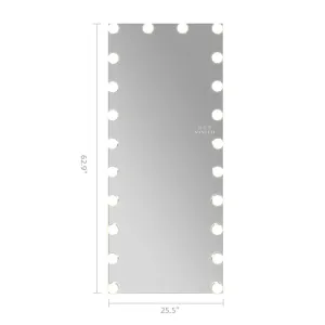 LUXE Hollywood Vanity Full Length Vanity Mirror with Stand