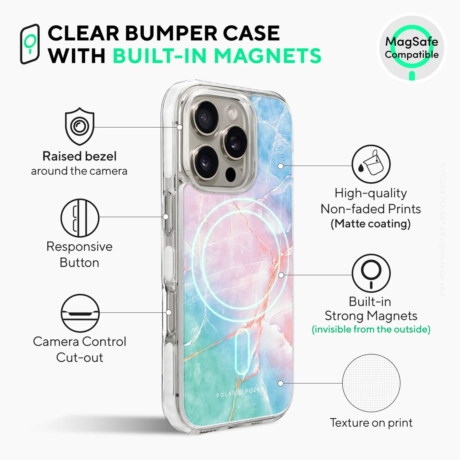 Magic Heaven - iPhone 16 Pro Clear Bumper MagSafe Case