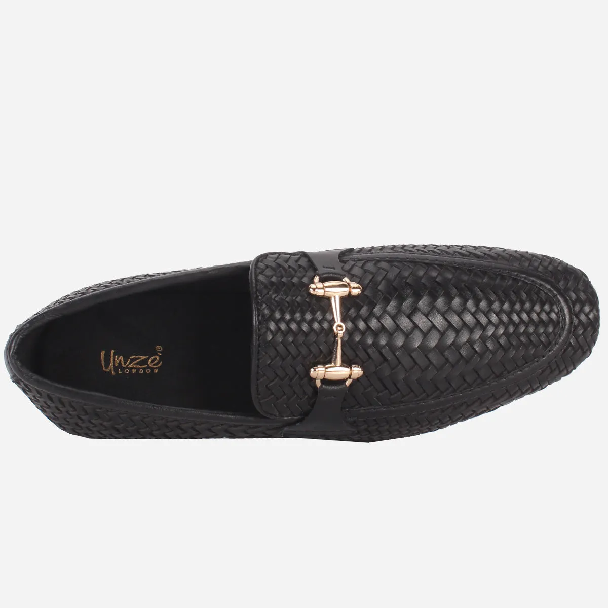 Men "POLIER" Leather Office Dress Slip-On Oxfords