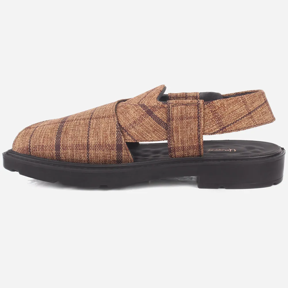 Men's "SIDIQ" Leather Flat Peshawari Sandals
