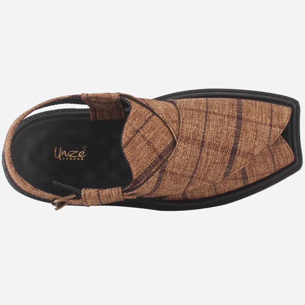 Men's "SIDIQ" Leather Flat Peshawari Sandals
