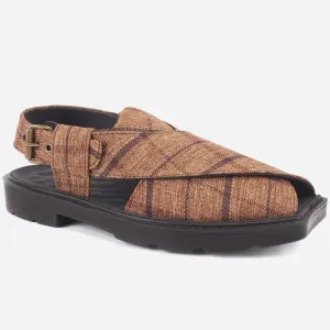 Men's "SIDIQ" Leather Flat Peshawari Sandals