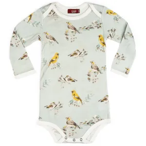 Milkbarn Long Sleeve Blue Bird One Piece