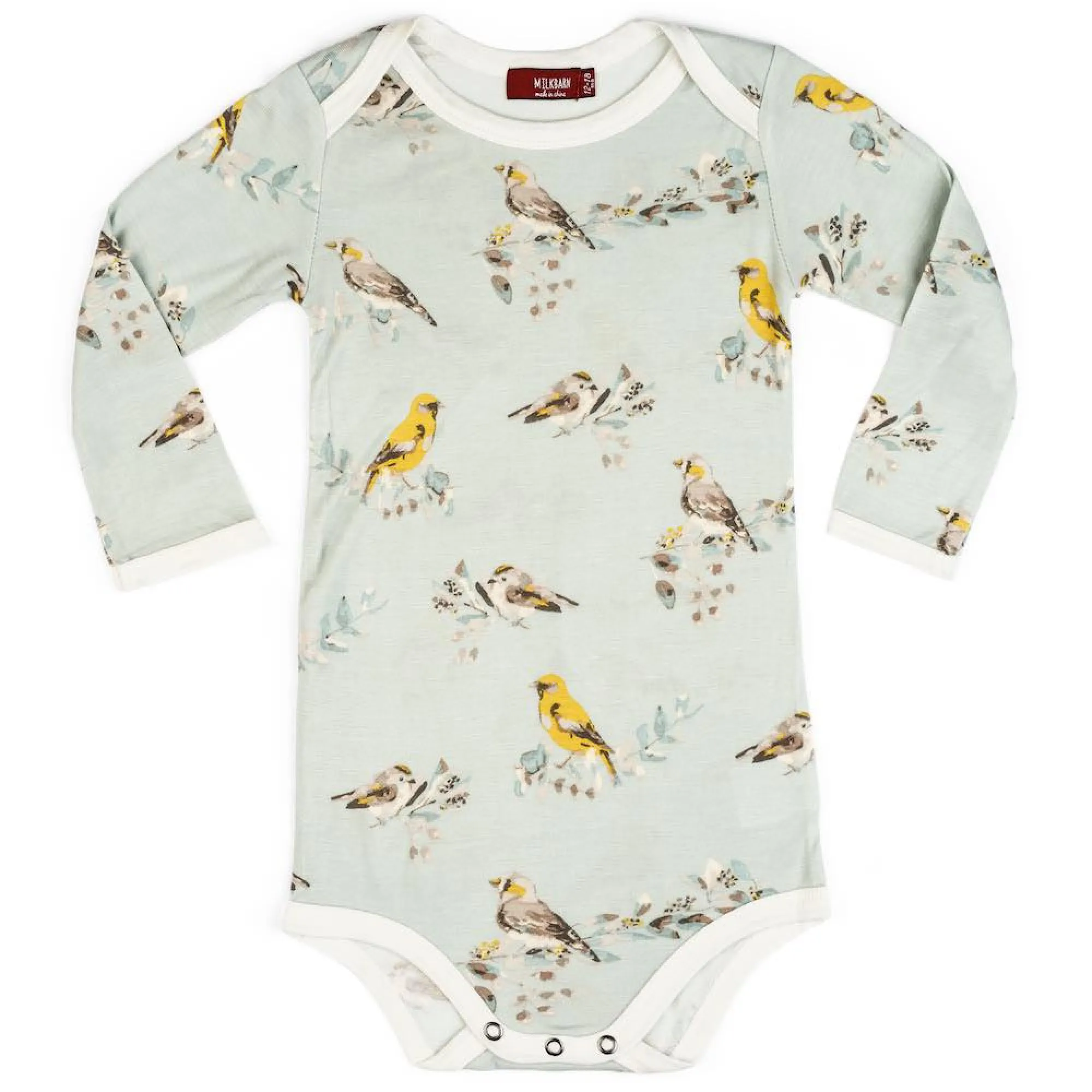 Milkbarn Long Sleeve Blue Bird One Piece