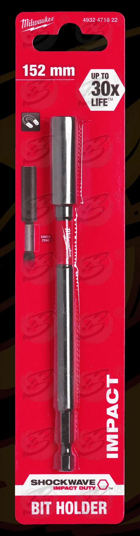 MILWAUKEE 152MM MAGNETIC BIT HOLDER ( SHOCKWAVE IMPACT DUTY )