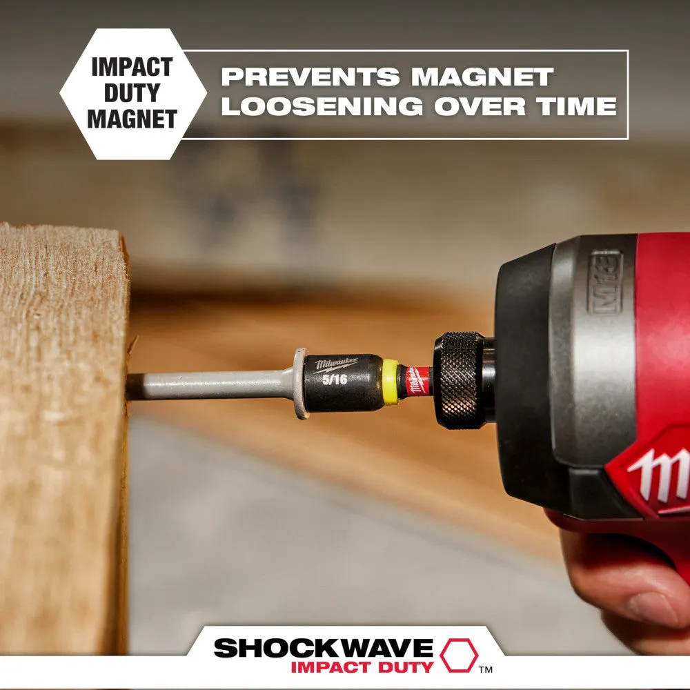 Milwaukee 49-66-4682 SHOCKWAVE Impact Duty 1/4" x 6" Magnetic Nut Driver - 10 bulk