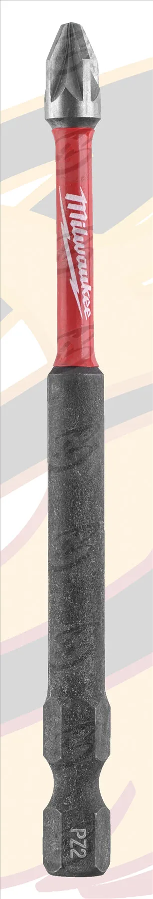 MILWAUKEE PZ2 x 90MM POZIDRIVE IMPACT DRILL / DRIVER BIT ( SHOCKWAVE IMPACT DUTY )