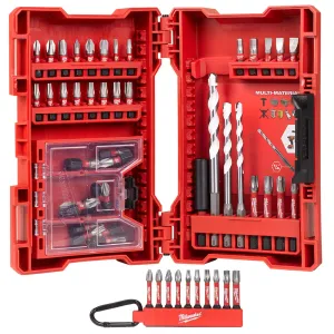 Milwaukee Screwdriver and Drill Bit Set 54 Piece Shockwave Impact Duty   Carabiner Set