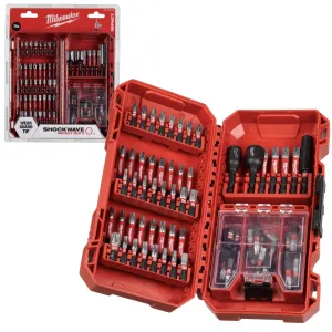 Milwaukee Screwdriver and Nut Driver Bit Set 75 Piece SHOCKWAVE Impact Duty