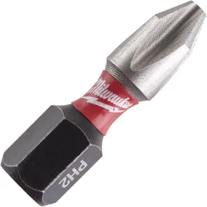 Milwaukee Shockwave Impact Duty Screwdriver Bits Phillips PH2 x 25mm Tic Tac Box 25 Pack
