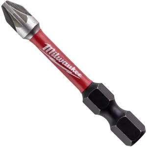 Milwaukee Shockwave Impact Duty Screwdriver Bits Pozi PZ2 x 50mm Tic Tac Box 10 Pack