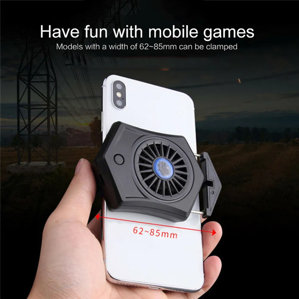 Mobile Phone Radiators Cooling Fan Stand Charging The Treasure Game Controller  For All Types Of Mobile Phones black