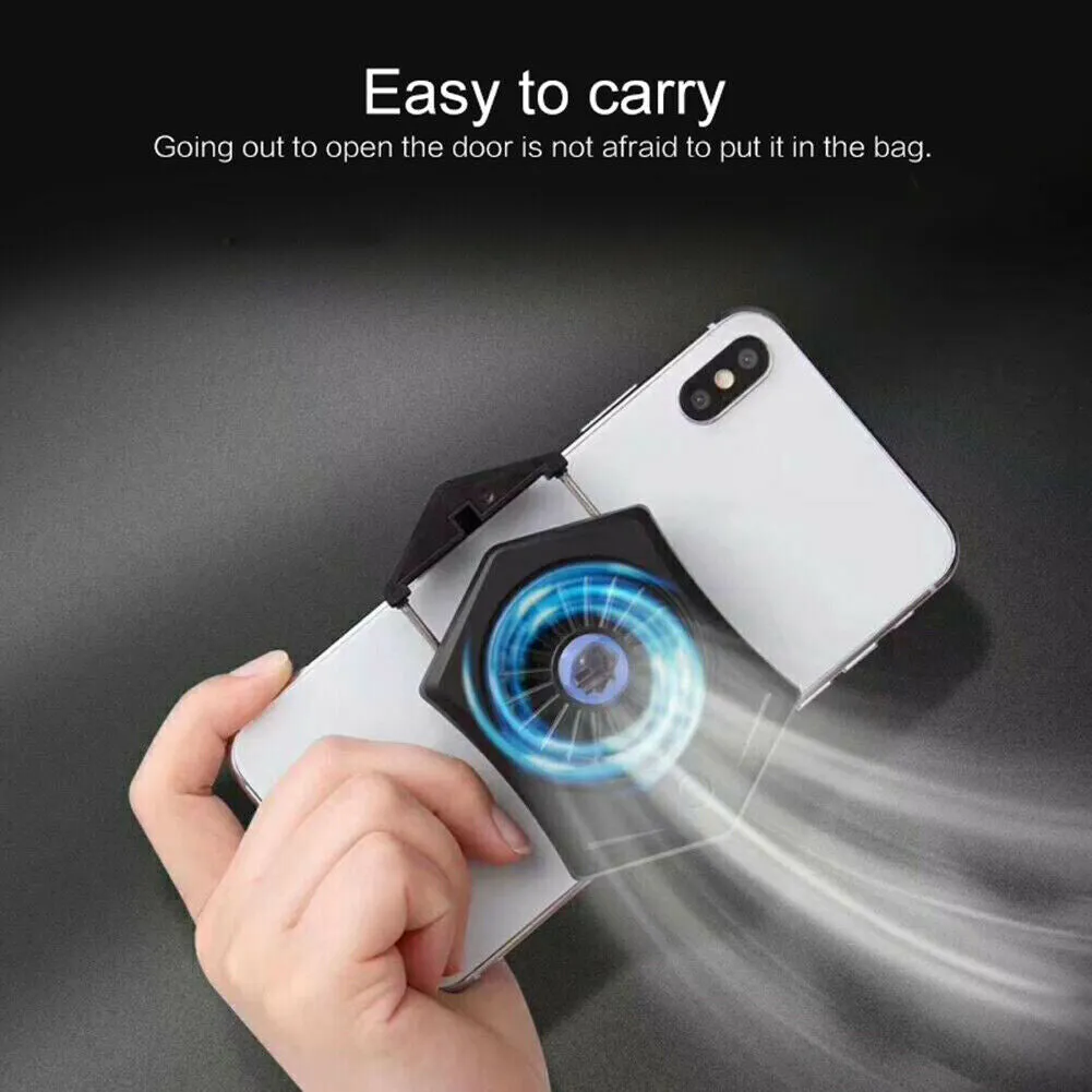 Mobile Phone Radiators Cooling Fan Stand Charging The Treasure Game Controller  For All Types Of Mobile Phones black