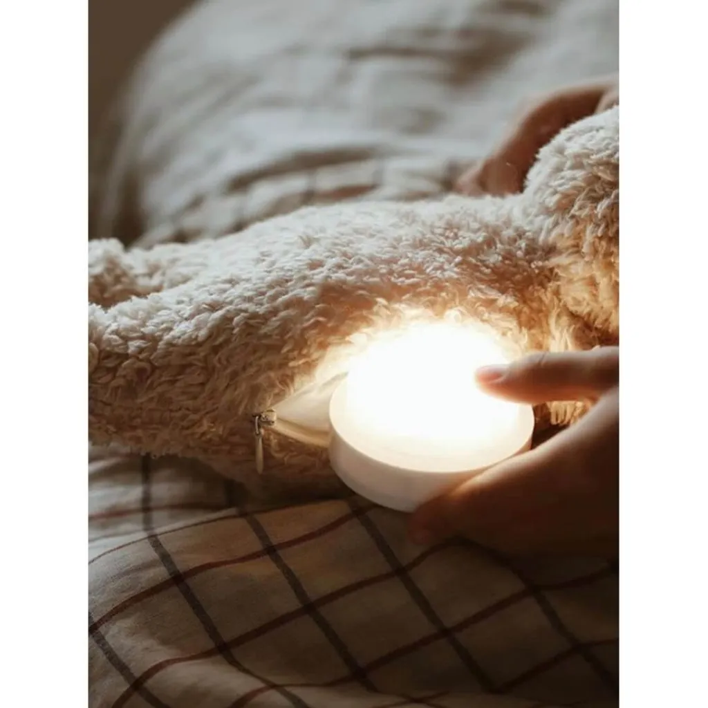 MOONIE Organic Humming Bear Nightlight - Honey Natur