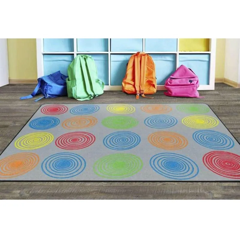 Multi-Color Circles Seating Rug