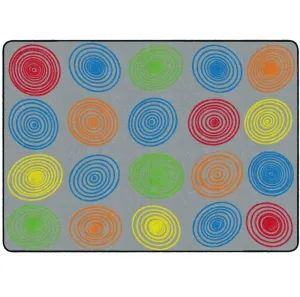 Multi-Color Circles Seating Rug
