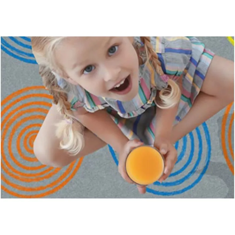 Multi-Color Circles Seating Rug