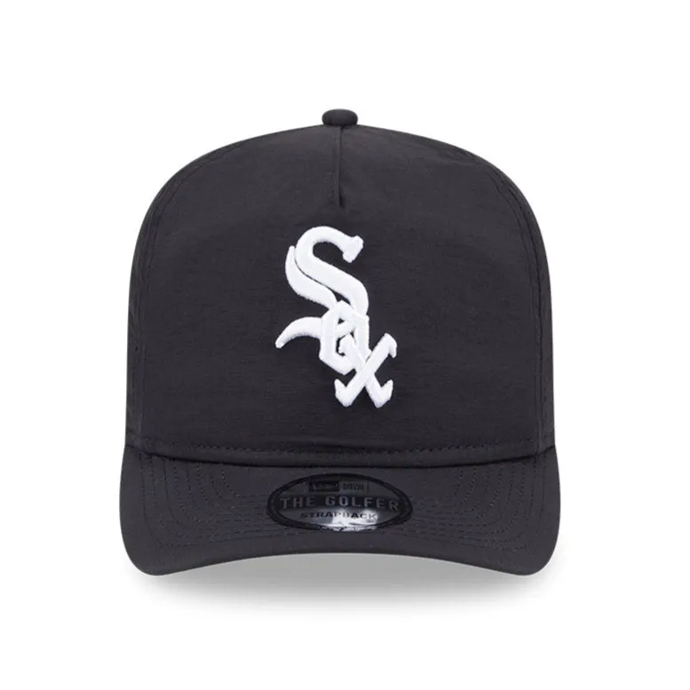 New Era Golfer Everyday Nylon Chicago White Sox Strapback Hat - Black