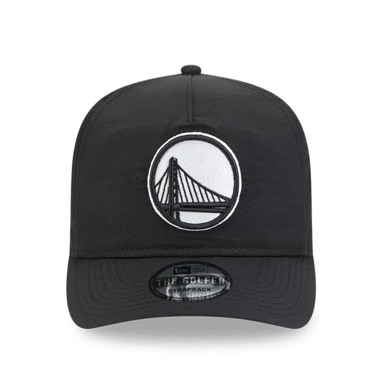 New Era Golfer Everyday Nylon Golden State Warriors Strapback Hat - Black