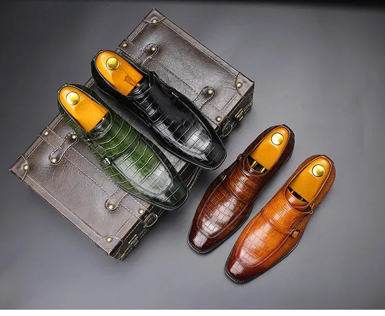 New Style Men's Italian Leather shoes – Square Toe Formal Dress Shoes for Weddings & Parties