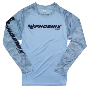 Offshore LS Camo Print Tee - Blue Mist