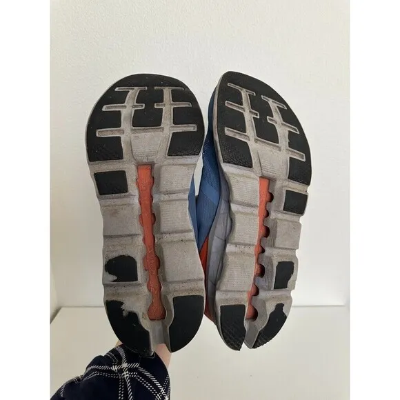 On Running Cloudstratus Lake Blue Flare Orange Sneaker Shoes Athletic Men's 12