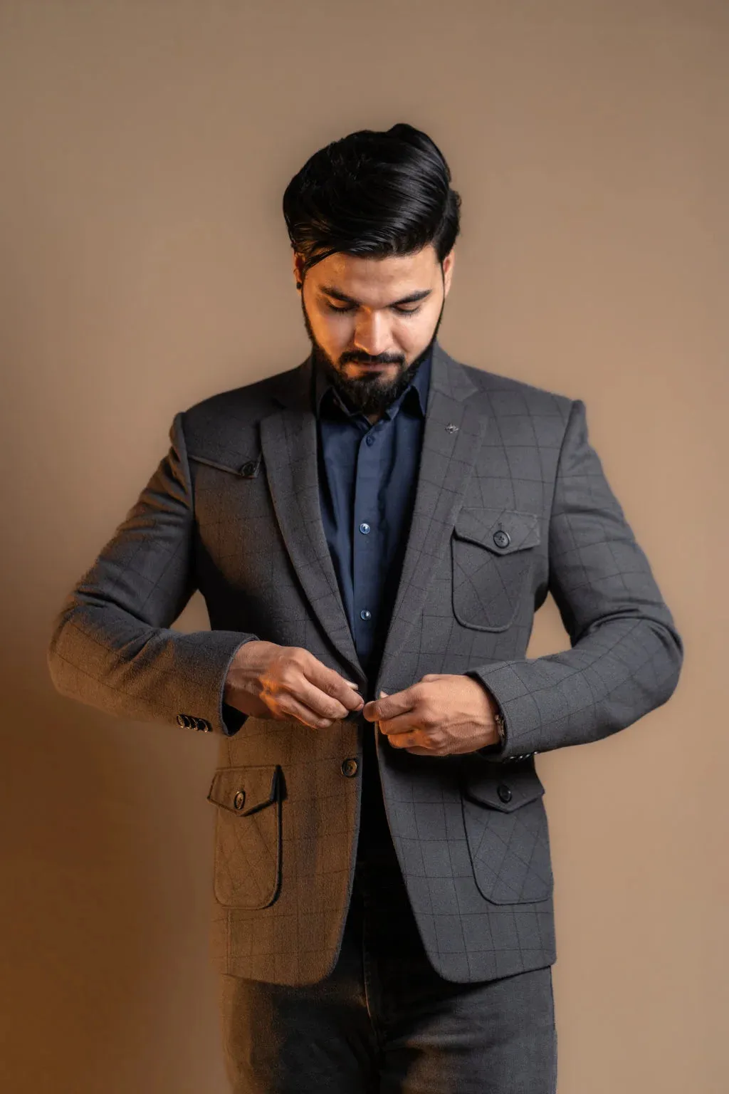 Onyx Black Tweed Blazer