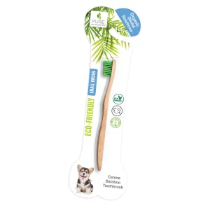 Pure and Natural Pet - Organic Dental Bamboo Toothbrush for Dogs - Small