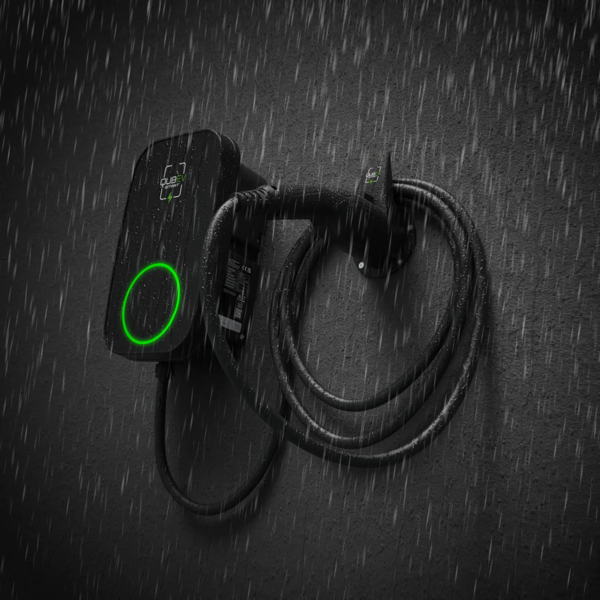 Rolec EVON0095 QUBEV Smart EV Charger Type 2 5m Tethered 32A (7.4kW)