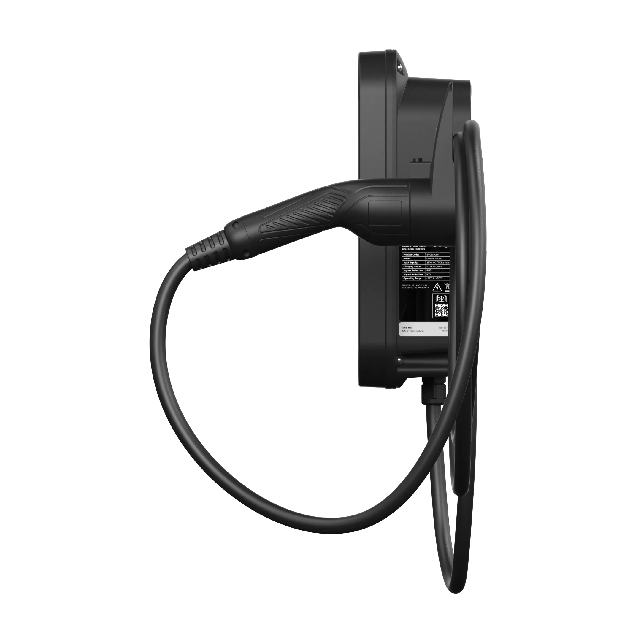 Rolec EVON0095 QUBEV Smart EV Charger Type 2 5m Tethered 32A (7.4kW)