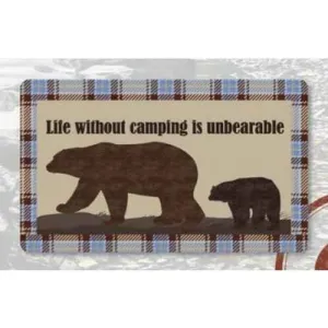 Rubber Door Indoor/Outdoor Mat, 18" x 30", Camping