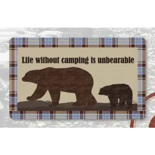 Rubber Door Indoor/Outdoor Mat, 18" x 30", Camping