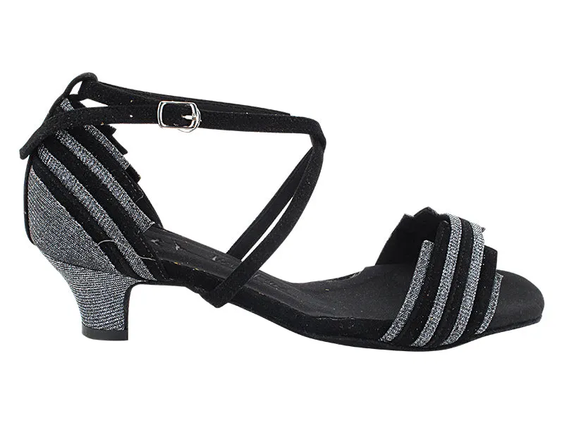 SERA1700 274 Black Nubuck_285 Black Glitter Satin