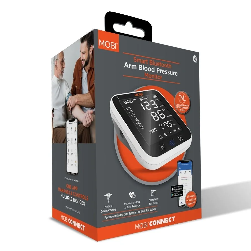 Smart Bluetooth Blood Pressure Monitor With Adjustable Arm Cuff