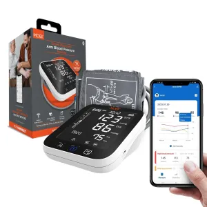 Smart Bluetooth Blood Pressure Monitor With Adjustable Arm Cuff