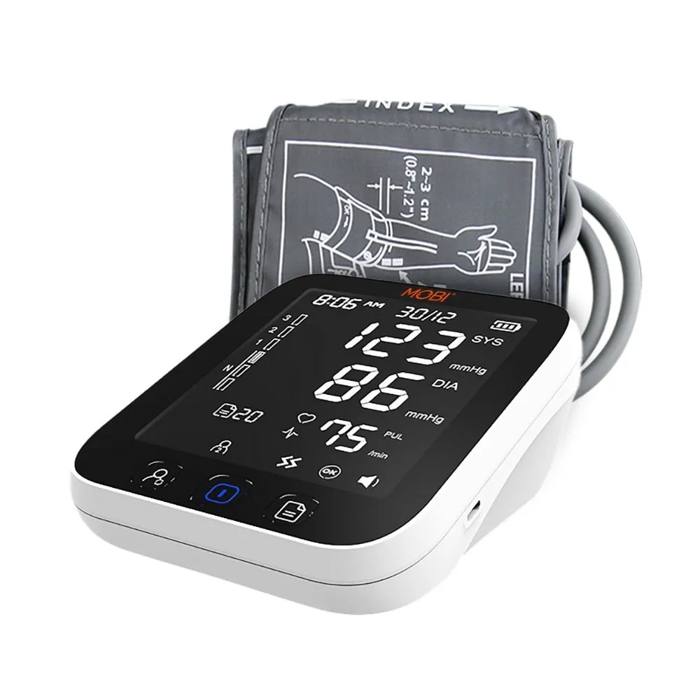Smart Bluetooth Blood Pressure Monitor With Adjustable Arm Cuff