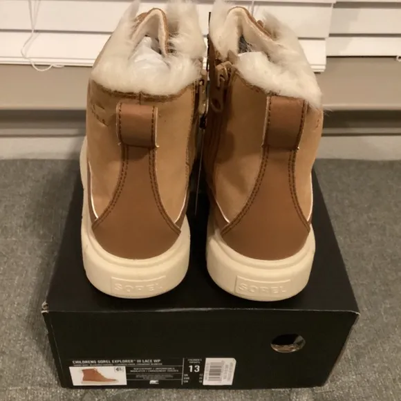 Sorel Children's Explorer III Lace-Up Waterproof Booties, size 13